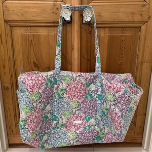 Vera Bradley Happy Hydrangea Large Duffle Bag